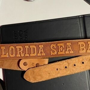 Tooled Western Style Boy Scout Belt - Florida Sea Base circa 1990 Vintage​